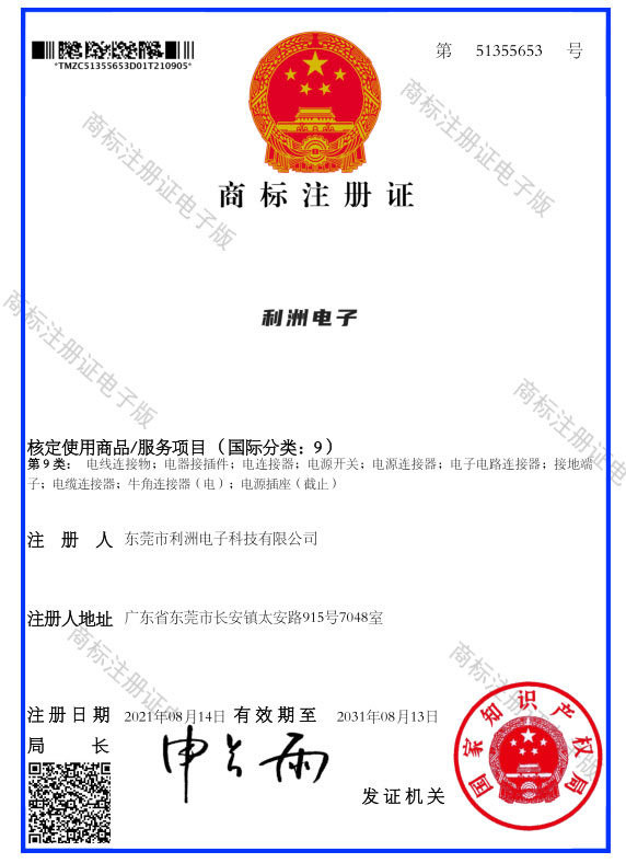 Trademark Registration Certificate