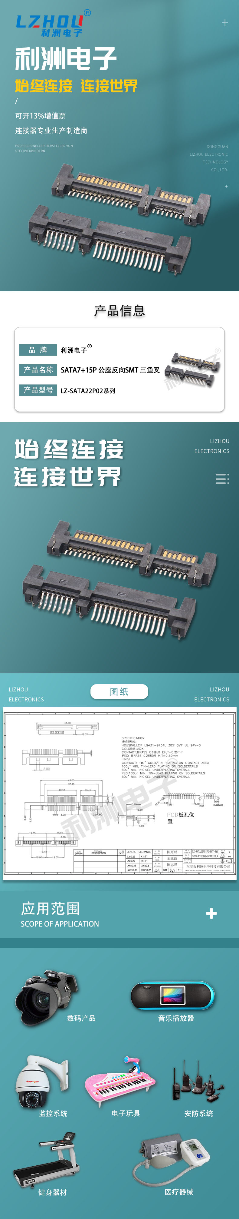 SATA7+15P 公座反向SMT 三鱼叉详情.jpg